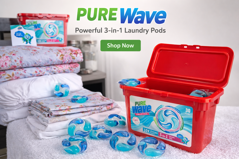 Best Laundry Detergent Pods in Kenya | Pure Wave 5-in-1 Laundry Pods ...
